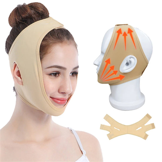 Elastic Face Slimming Bandage V Line Face Shaper Women Chin Cheek Lift Up Belt Facial Massager Strap Face Skin Care Tools Beauty