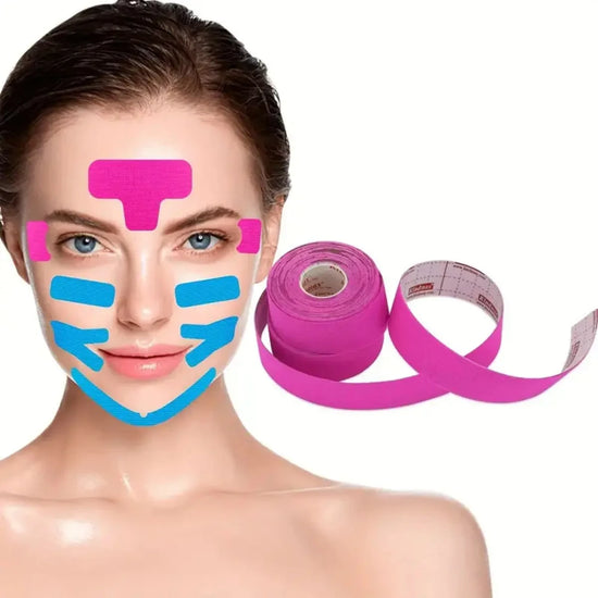 200Pcs 2.5cm*5m Kinesiology Tape, For Face V Line Neck Eyes Lifting Wrinkle Remover Sticker Tape, Facial Skin Care Tool