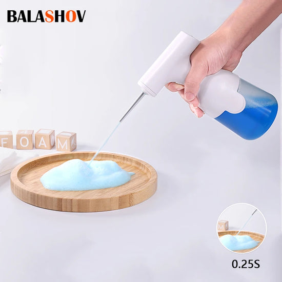 350ml Automatic Electric Foam Dispenser Gun Bathroom Smart Washing Continuous Foaming Shampoo Face Wash Detergent Bubble Sprayer