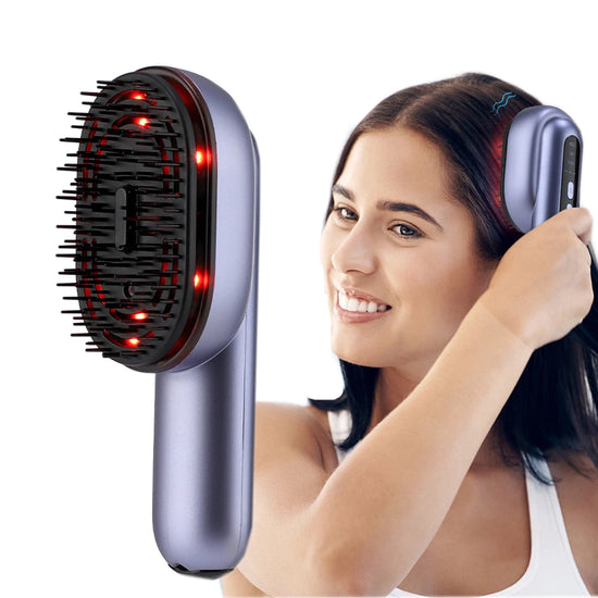 Electric Vibration Massage Comb Red Light Therapy Hair Growth Massage Scalp Brush Anti Hair Loss Liquid Oil Applicator Hair Care